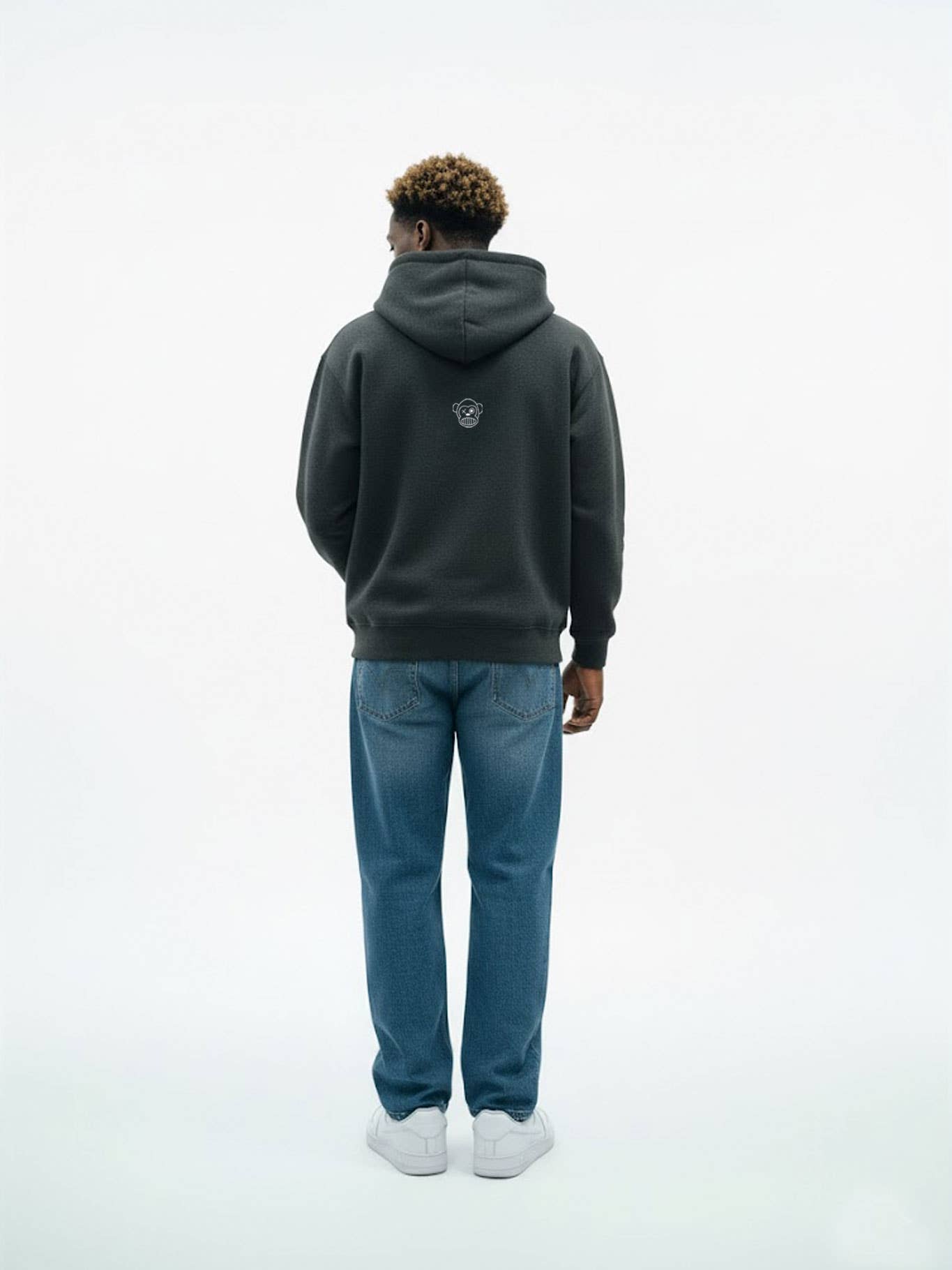 Felpa unisex con ricamo Bendita Locura grigio scuro