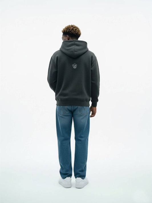Felpa unisex con ricamo Bendita Locura grigio scuro