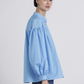 Camicia con maniche a palloncino e arricciatura
