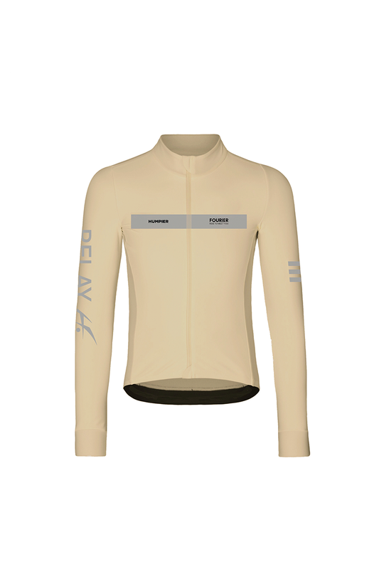 Pile tecnico riflettente beige per ciclismo