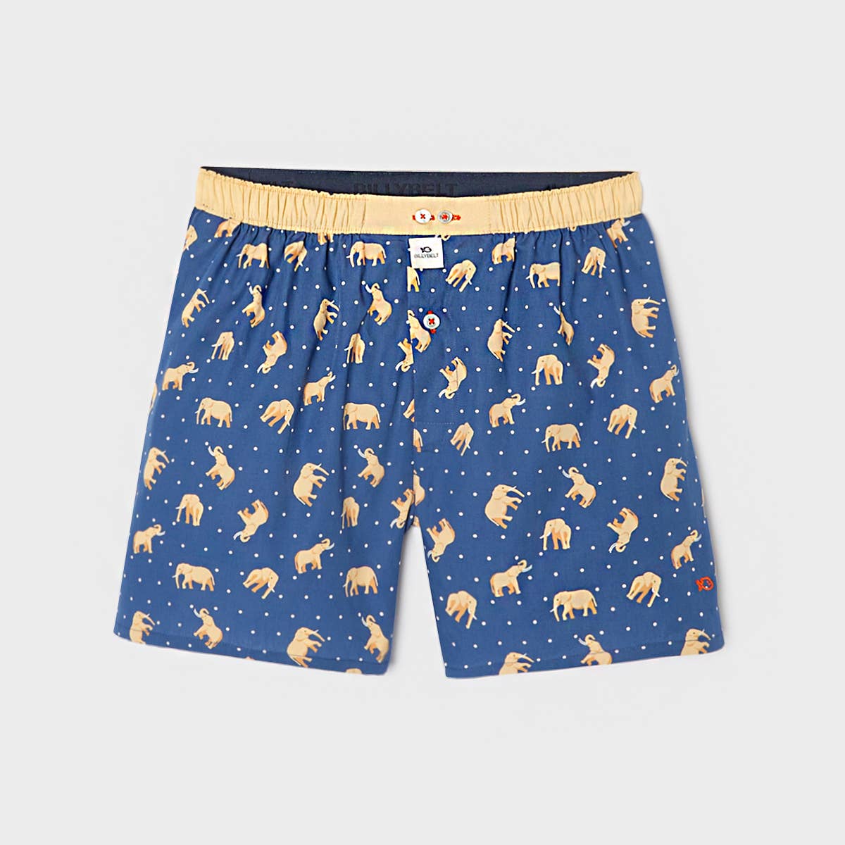 Boxer in cotone organico con stampa elefanti