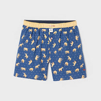 Boxer in cotone organico con stampa elefanti