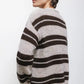 Maglione in maglia a righe con girocollo