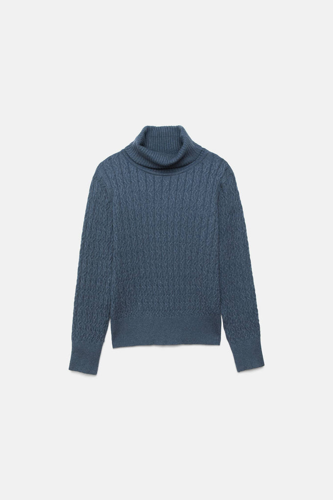 Maglione dolcevita a maglia strutturata