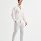 Camicia slim elasticizzata con stampa tono su tono