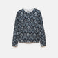 Maglione jacquard in maglia con motivo geometrico
