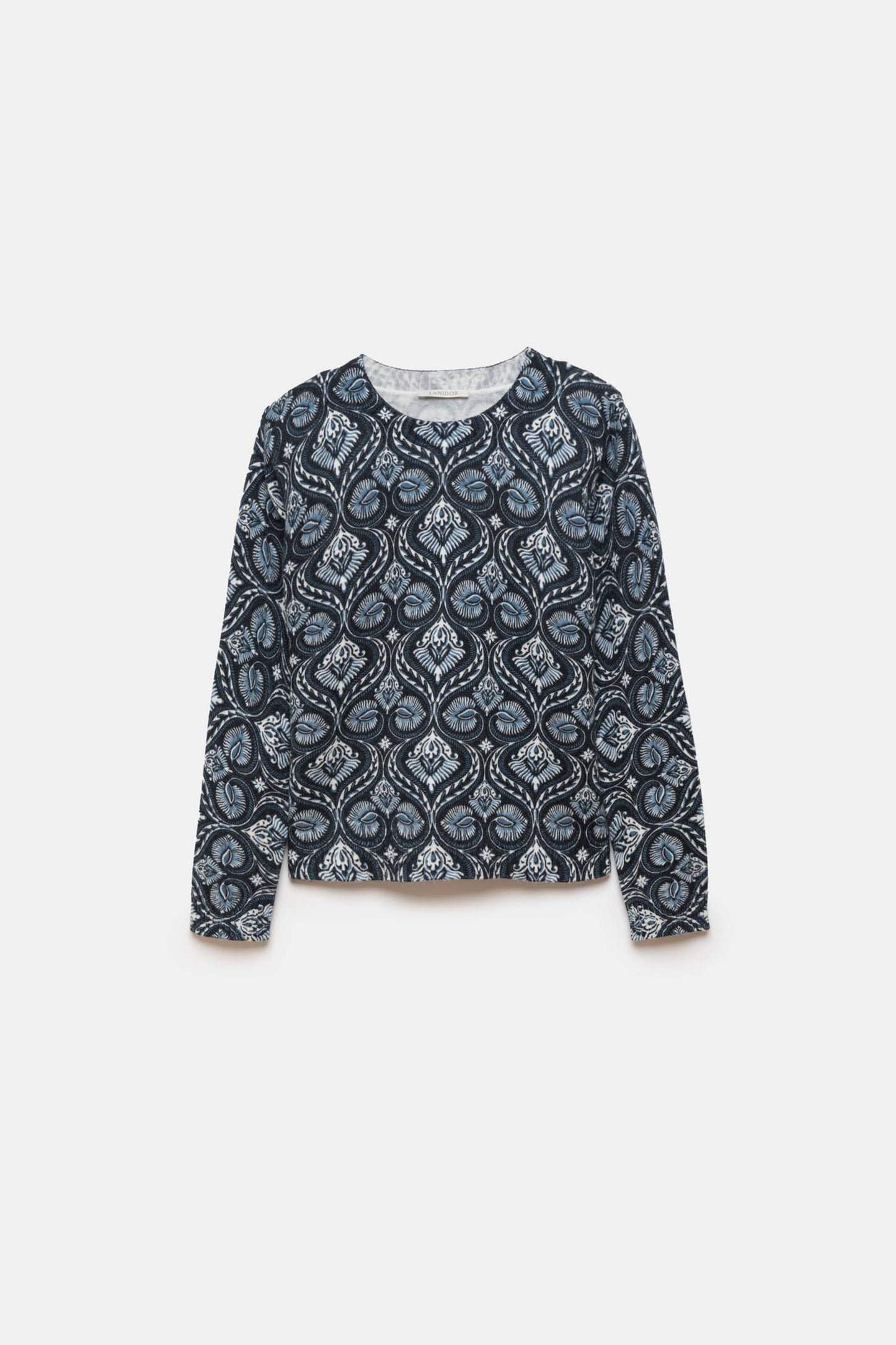 Maglione jacquard in maglia con motivo geometrico