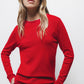 Maglione in maglia rasata girocollo