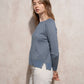 Maglione girocollo in lurex da donna