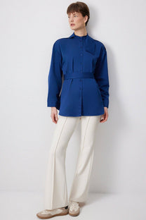 Camicia relax fit con spalline