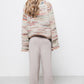 Pantaloni in maglia liscia a vita alta con coulisse