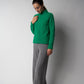 Maglione dolcevita a trecce in misto cashmere