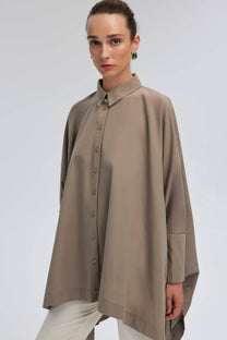 Camicia oversize con nastro laterale