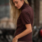 Maglia dolcevita a maniche corte in misto lana e seta