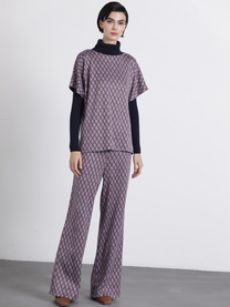 Maglione jacquard a rombi dalla vestibilità rilassata