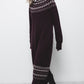 Abito in maglia jacquard in lana