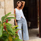 Jeans Basile a gamba larga a vita alta