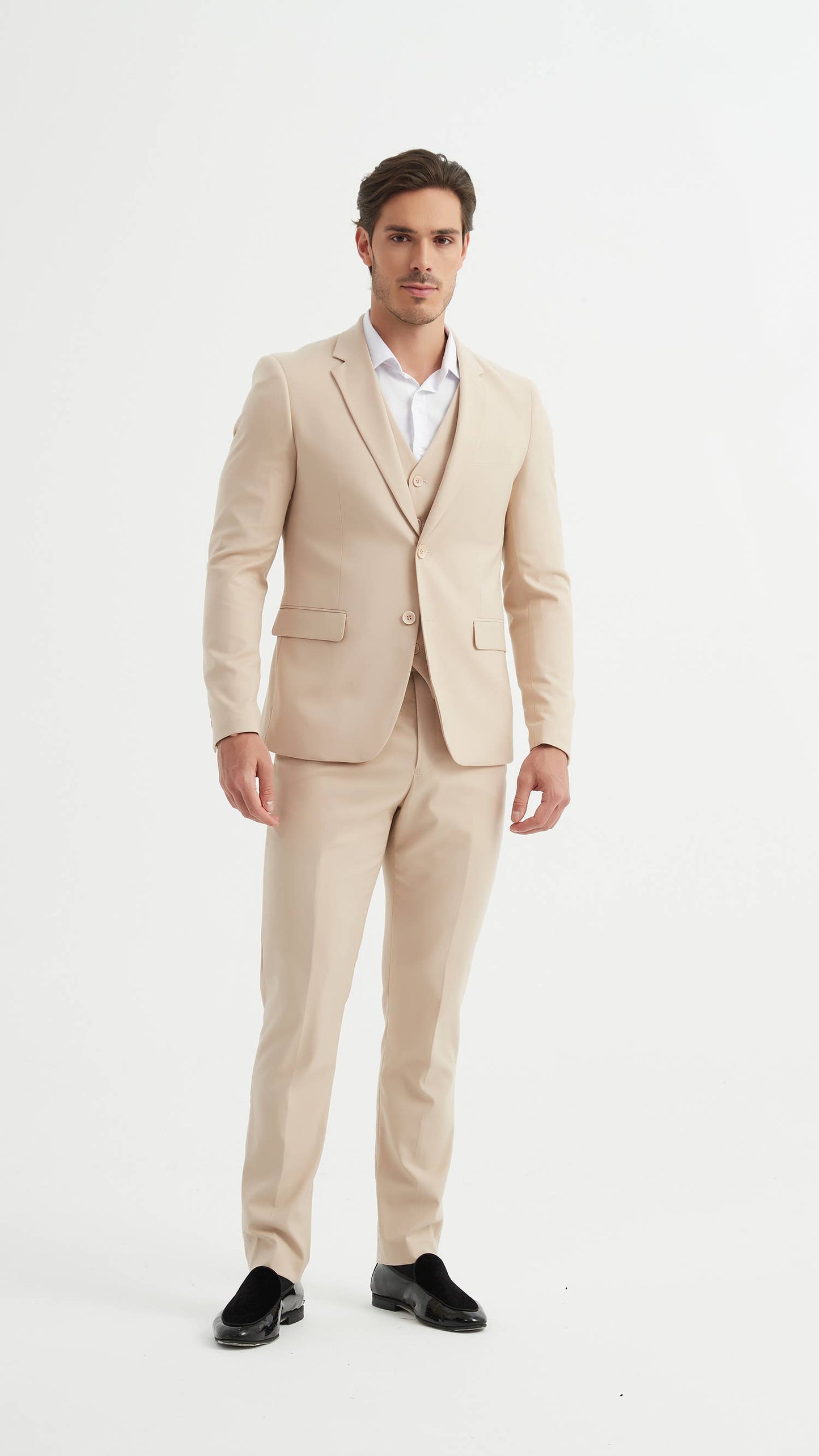 Abito uomo tre pezzi beige