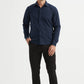 Camicia blu navy comoda no stiro