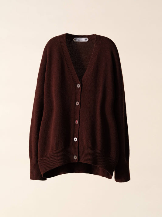Cardigan rilassato in misto cashmere