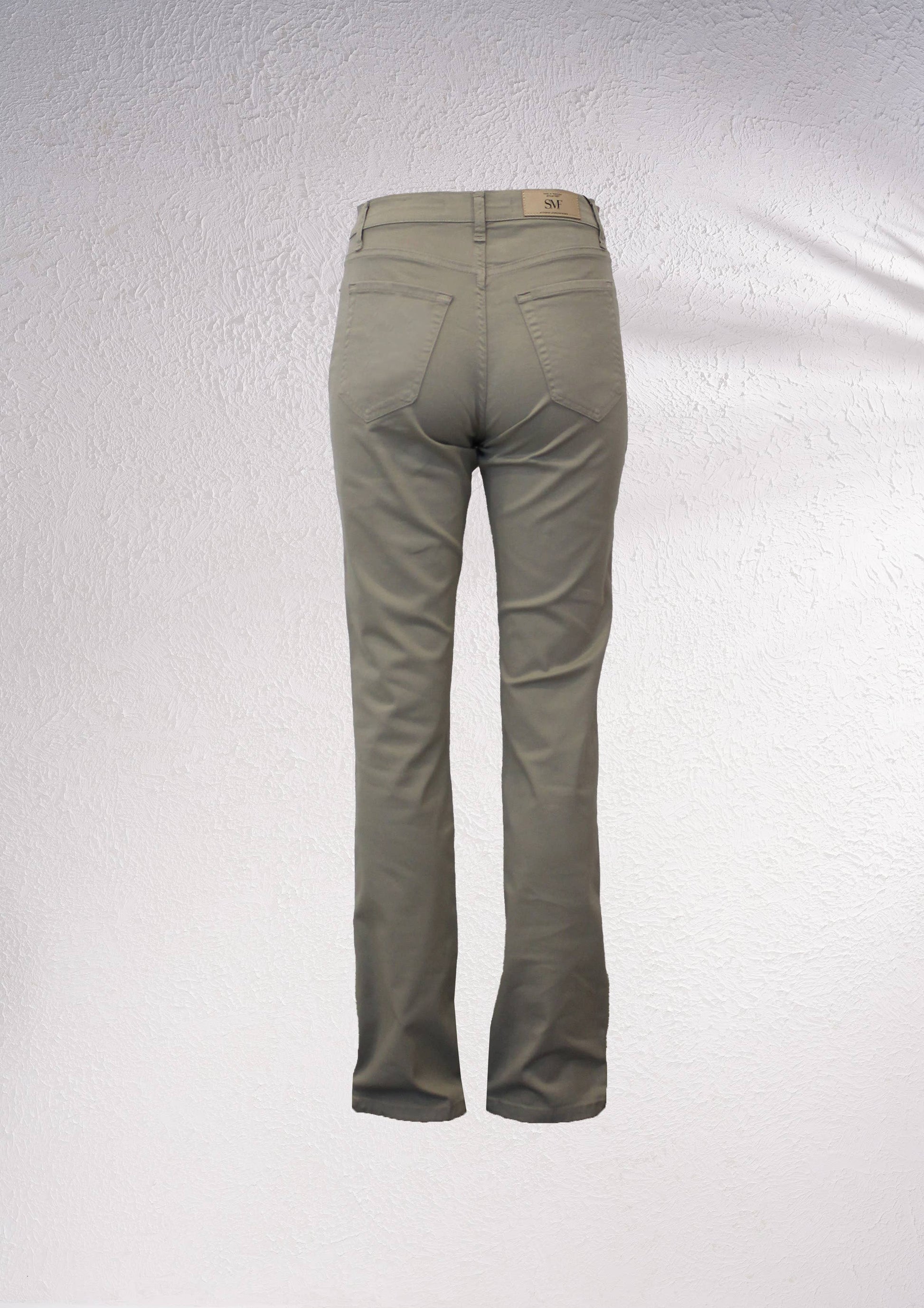 Pantaloni dritti a vita alta regular fit
