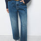 Jeans denim donna a gamba dritta
