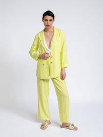 Blazer in lino e viscosa da donna