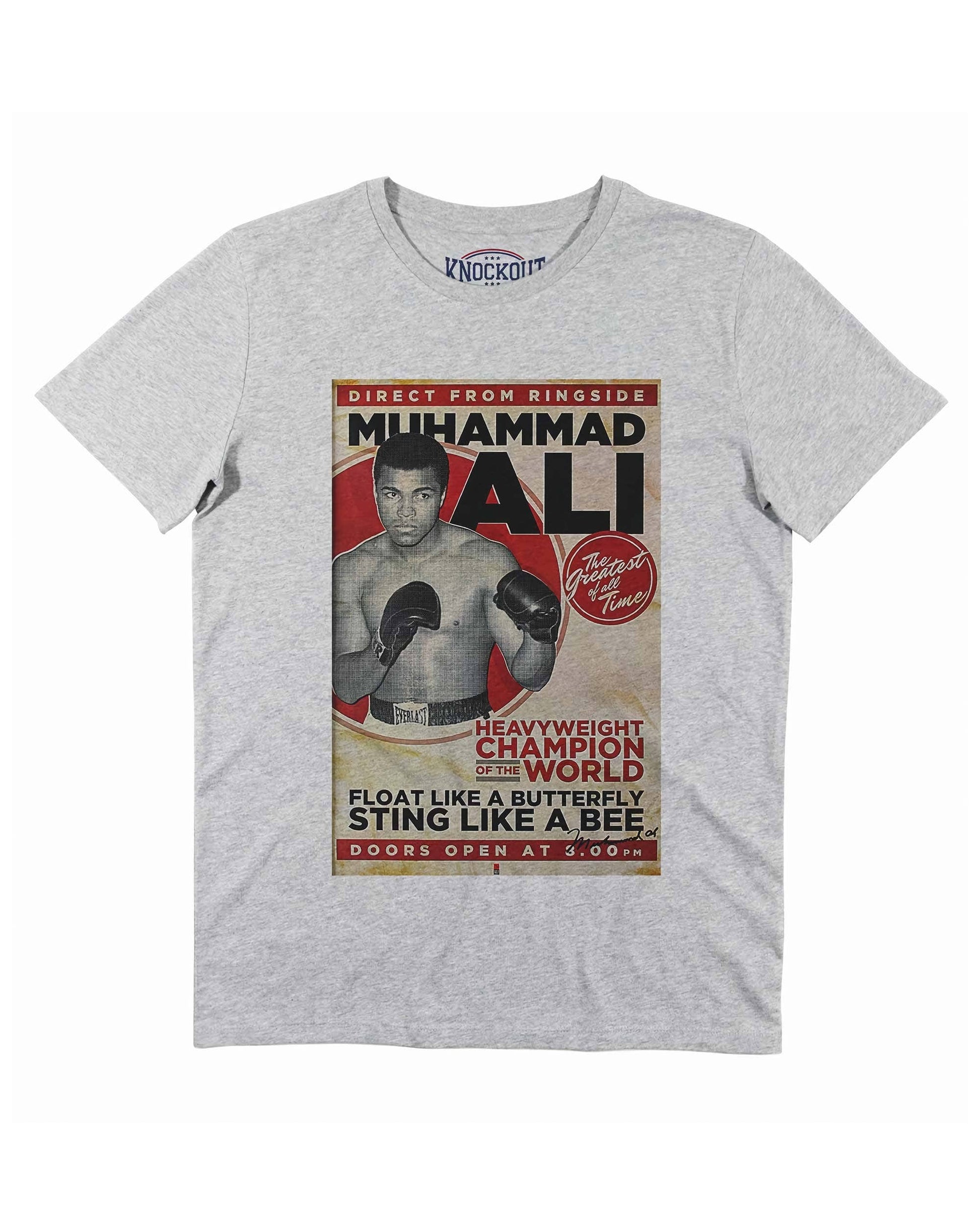T-shirt Muhammad Ali con stampa boxing in cotone biologico
