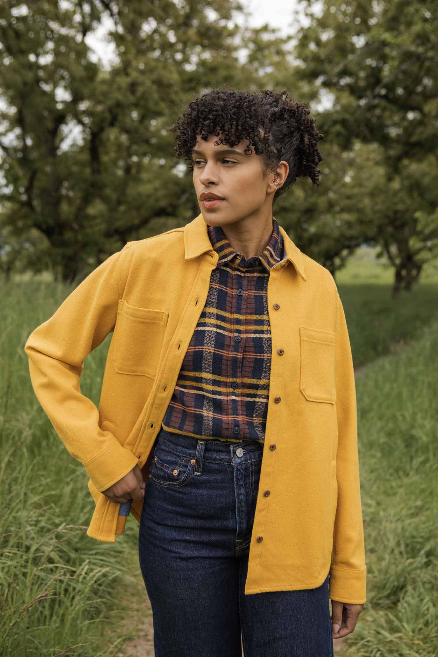 Camicia Dawson pesante in oro antico