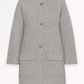 Cappotto strutturato in lana con collo alto