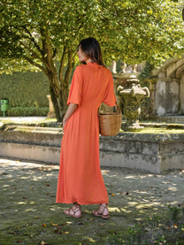 Abito midi Pregas in viscosa
