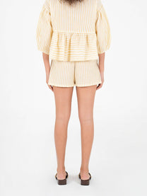 Pantaloncini Spirit a righe gialle in cotone