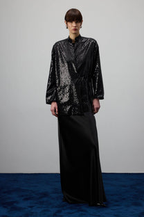 Kimono di paillettes nero