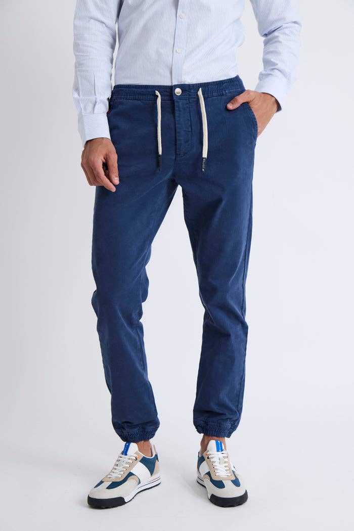 Pantaloni jogger con vita elastica e fondo con polsino