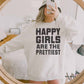 Felpa oversize con stampa “Happy Girls Are The Prettiest”