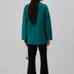 Giacca kimono trapuntata verde con cintura