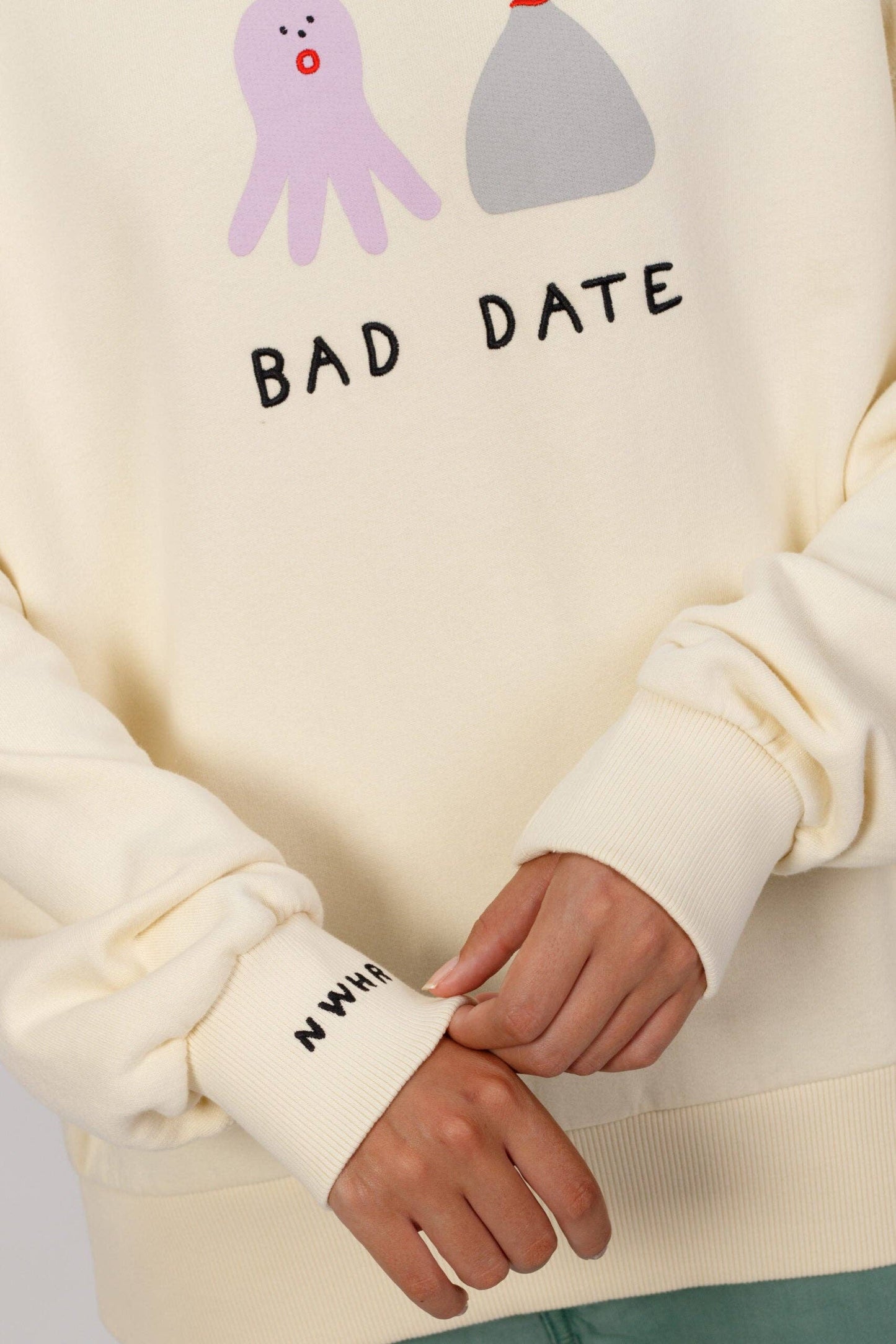Felpa in cotone biologico Bad Date