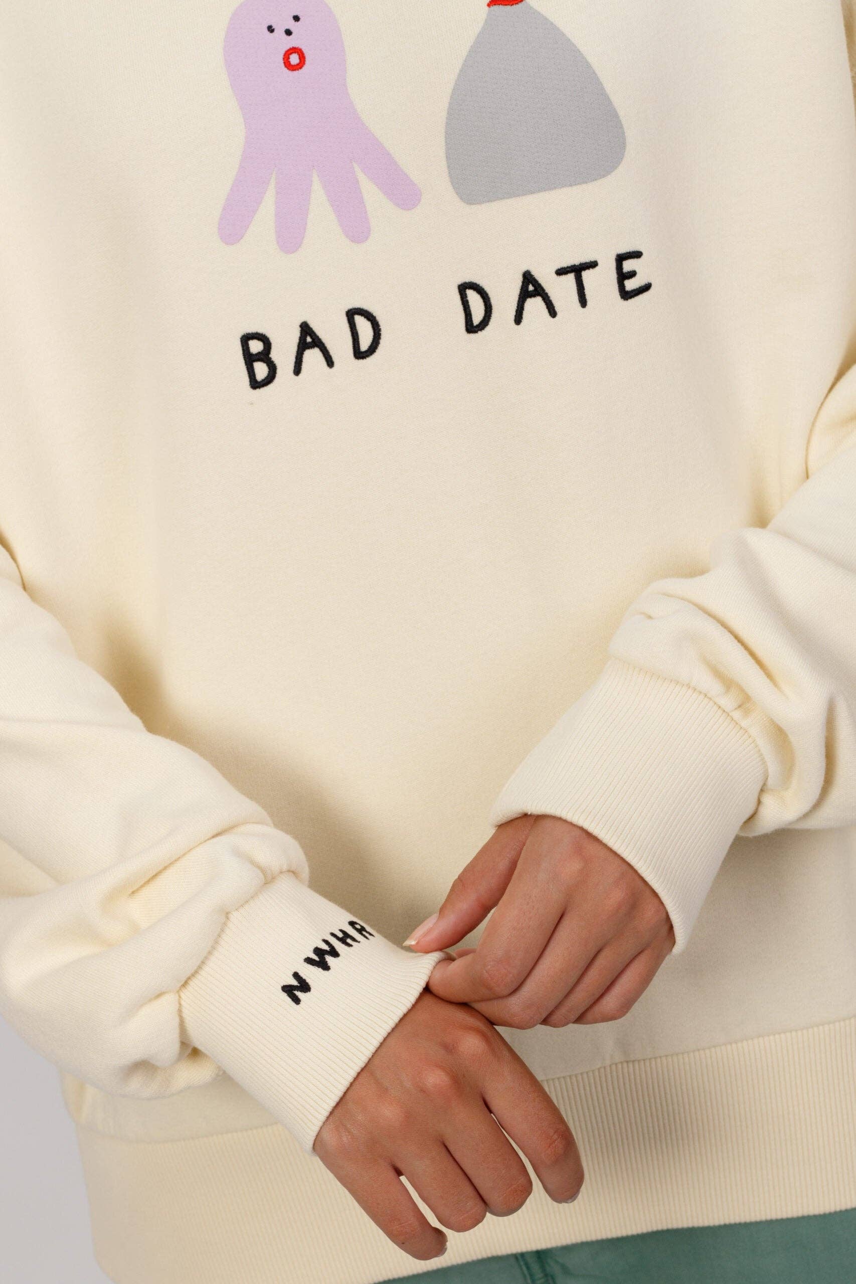 Felpa in cotone biologico Bad Date