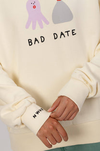 Felpa in cotone biologico Bad Date