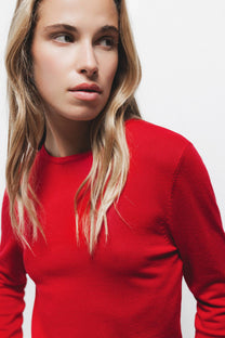 Maglione in maglia rasata girocollo