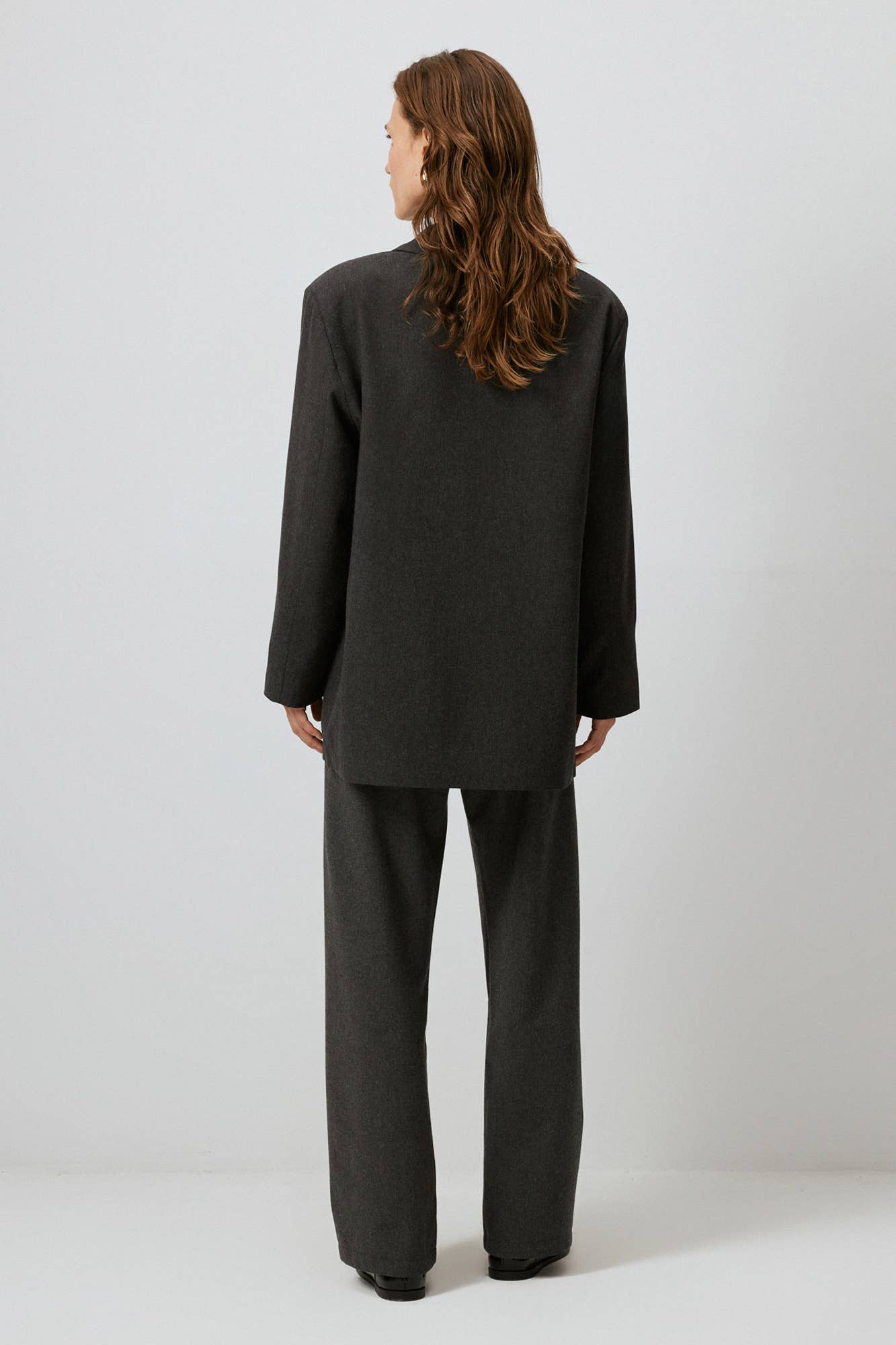 Blazer oversize antracite da donna