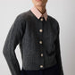 Cardigan in maglia a trecce antracite