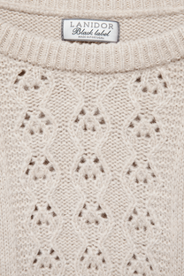 Maglione in maglia strutturata traforata girocollo