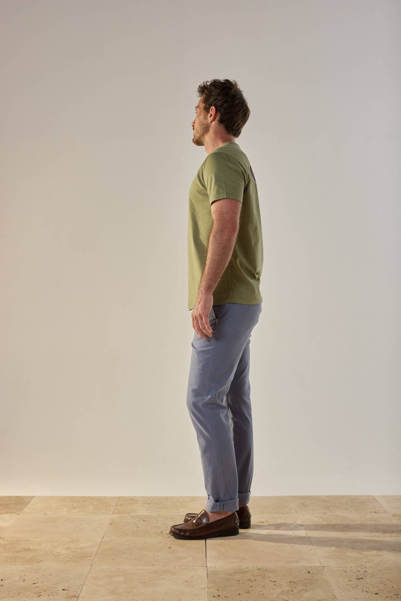 Pantaloni chino slim Arturo blu chiaro