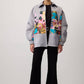 Giacca bomber in raso con zip