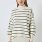 Set in maglia a righe con maxi maglione e abito longuette