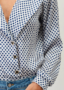 Body a pois con scollo a V