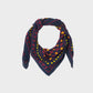 Foulard in cotone biologico Romane blu marino