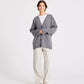 Cardigan Edith in lana d’agnello biologica grigio mélange