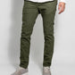 Pantaloni chino elasticizzati verde militare da uomo